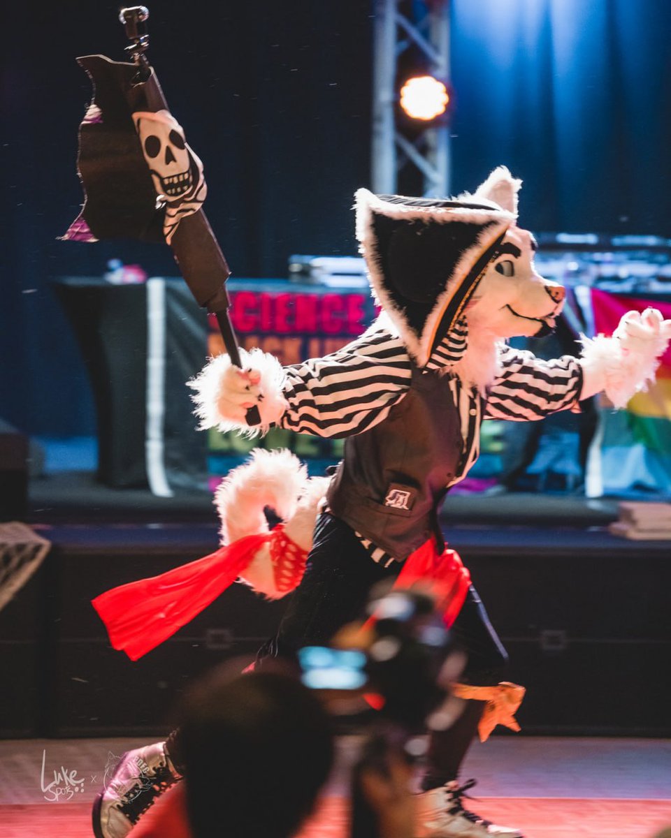 SkipDeDogphin's tweet image. Raise your flag 🏳️‍🌈🏴‍☠️and fly it with pride🔥! D-BAG💢 in pirate☠️ garb slaps🤌🏻 #FursuitFriday  #pdfc2023
---------
📸:@luke_spots 
✂️: @thefuzzfactory