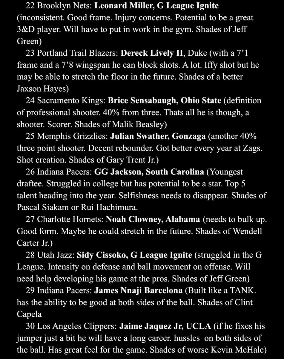 tarikdugumNBA's tweet photo. The 2023 draft is loaded with talent. I would like to welcome everyone to the ever Tarik Dugum NBA mock draft. Be sure to share your thoughts!

#NBA #draft https://t.co/rmn5JQmJW3