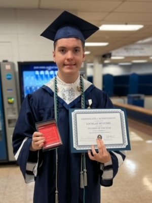 CTECharles's tweet photo. Congrats @LaPlataHS senior Lochlan McGuire, 
who was awarded @CCPS CRD Student of the Year!   Finalist award winner was @CougarsTSHS
Zackary Miller! (pictured with CTE Director, Rebecca Pearson) @Westlake_HS senior Ricardo Morris was named Honorable Mention! https://t.co/gZB5nhliRm
