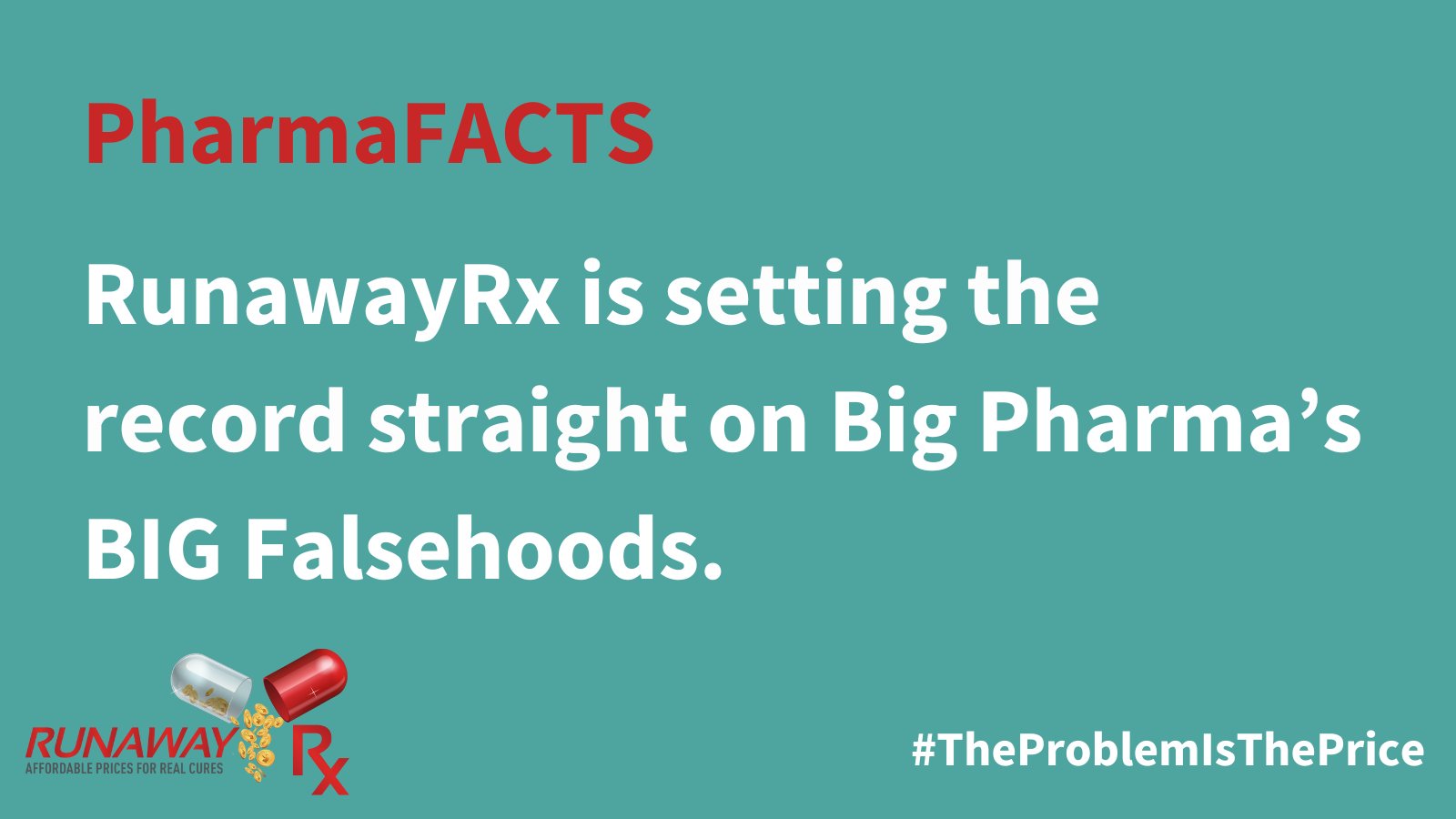 RunawayRx on Twitter "We are setting the record straight on Big Pharma