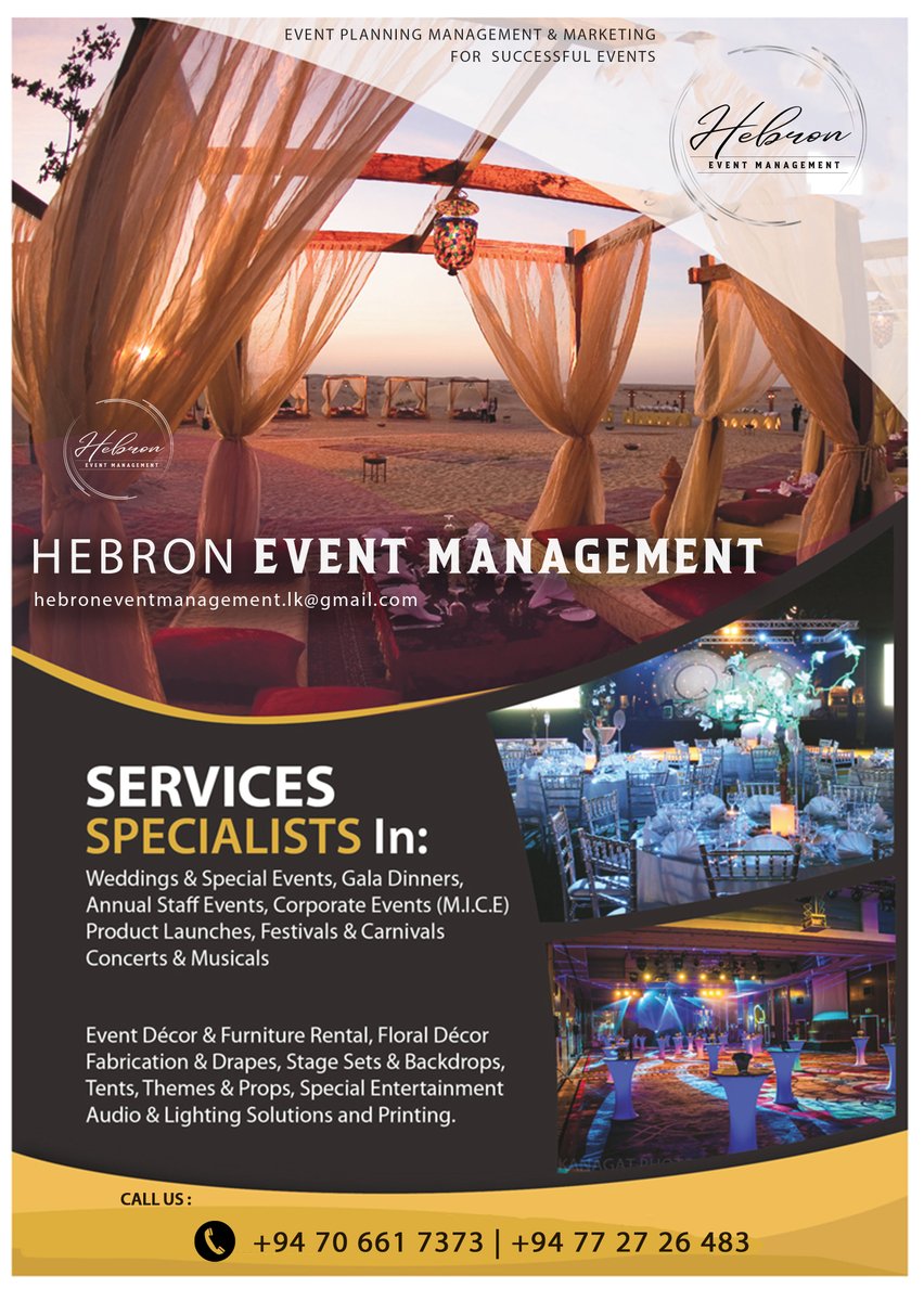 EVENT PLANNING MANAGEMENT & MARKETING FOR SUCCESSFUL EVENTS 📷: +94706617373 📷: hebroneventmanagement.lk@gmail.com #eventtips #corporateeventplanner #eventplannerlife #eventdecoration #corporateevent #eventinspiration #eventplanners#Trincomalee District#𝐒𝐫𝐢𝐥𝐚𝐧𝐤𝐚