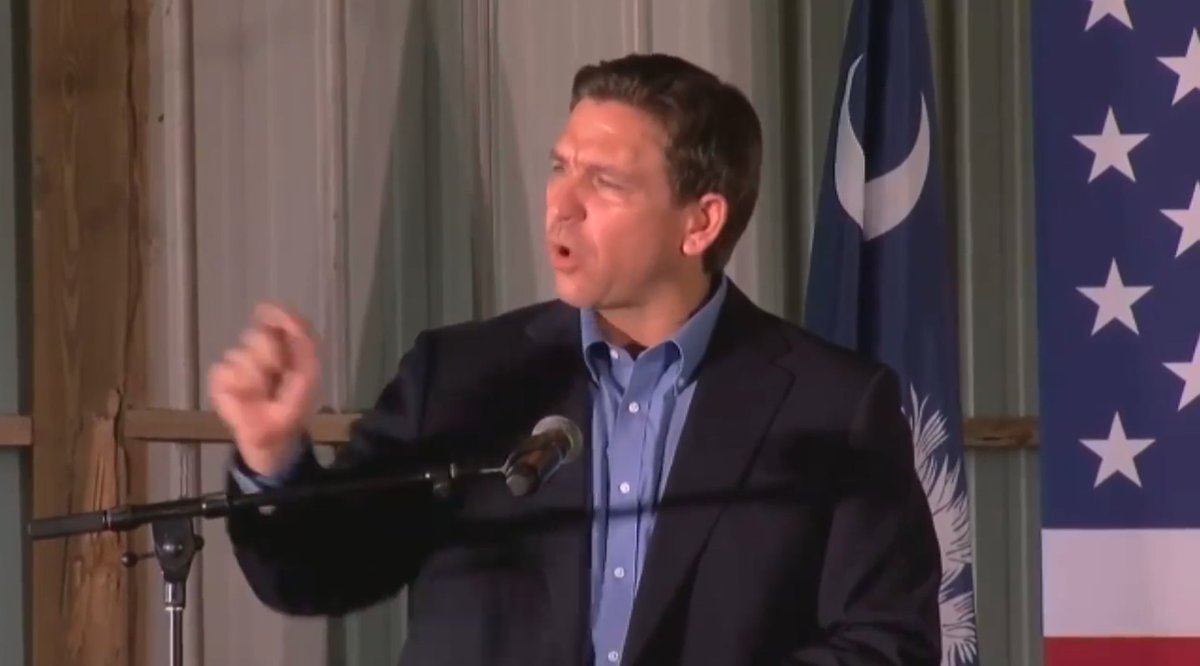 BREAKING: A brave woman interrupts Ron DeSantis' speech to call him a "f*cking fascist" to his face and the MAGA governor completely loses it.

The viral moment occurred as DeSantis was ranting about "bad stuff" going on in the schools, a favorite lie of his that has paved the