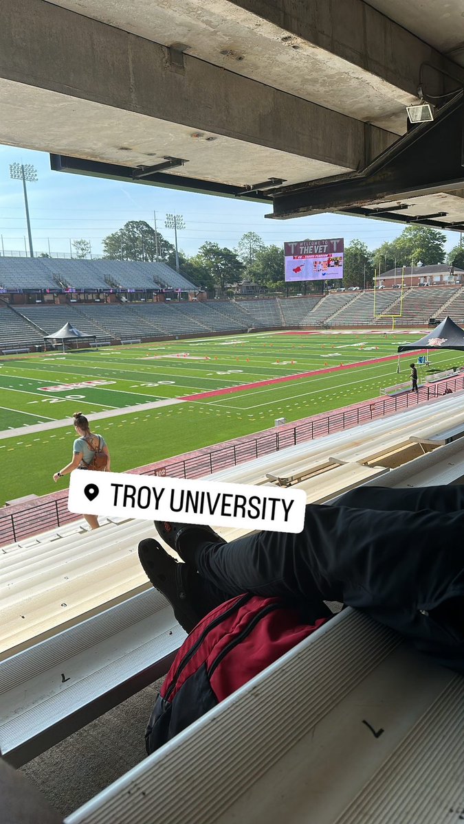 Had a Great Day at Troy University’s football camp today! <a href="/TroyTrojansFB/">Troy Trojans Football 8x⚔️</a> <a href="/CoachJonSumrall/">Jon Sumrall</a> <a href="/TroyRecruiting/">Troy Football Recruiting ⚔️</a> <a href="/WoodlandFBRec/">Woodland (Stockbridge) Wolfpack Football</a>