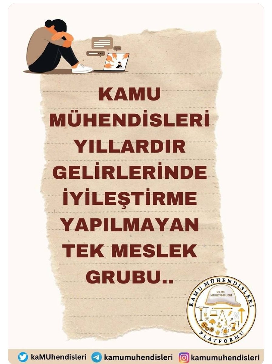 @polata35 @kaMUhendisleri Desteğiniz için teşekkür ederiz. Kamu Mühendisleri olarak talebimiz  dengimiz meslekler ( hakim, savcı, doktor) aynı gelire sahip olmaktır. Bu hedefin altında kalan iyileştirmeler taleplerimizi asla karşılayamaz. 
@kaMUhendisleri 
#KaMUhendisiMagdur