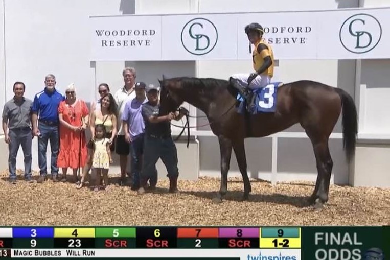 elcrackperu's tweet photo. MartΓn Chuan inicia su nueva etapa en USA con pie derecho. Victoria en @ChurchillDowns con #SecretPocket, bajo el entrenamiento de @Romansracing https://t.co/Rh9WgBdIa4