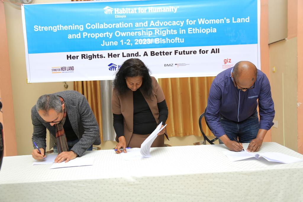 S4HL in Ethiopia  today signed an MoU  with WLR Task Force (government led entity) and GIZ  to collaborate  in advancing  secure WLRS  in Ethiopia.  Congratulations S4HL Coalition with the leadership of Habitat for Humanity  Ethiopia