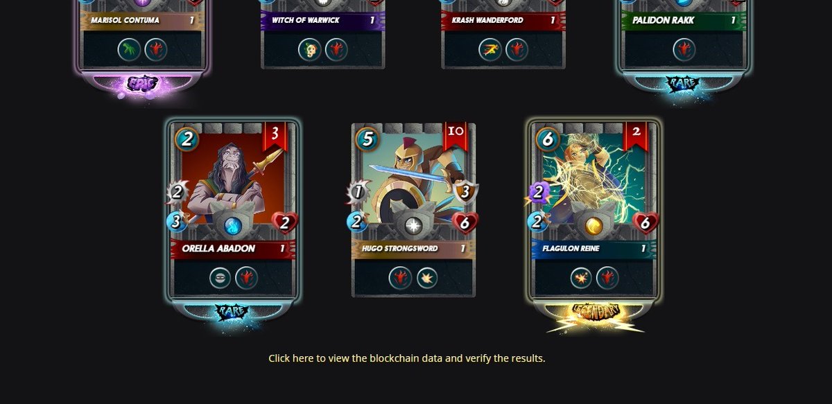 Astreon3's tweet image. I accumulated merits since the beginning of the year and today I spent them all in 44 Gladius pack. Some gems that I didn't have came out: Flagulon &amp;amp; Quora welcome home! #splinterlands #brawls #hivegaming