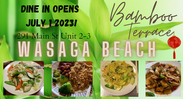 We are Re-Opening our Dine-In Experience! July 1st 2023!! Bring your family &amp; friends and come celebrate with us!! Also Hiring Hostess/Waitress (drop off resume or send resume to: btwasaga@gmail.com) #BTWasaga #wasaga #wasagabeach