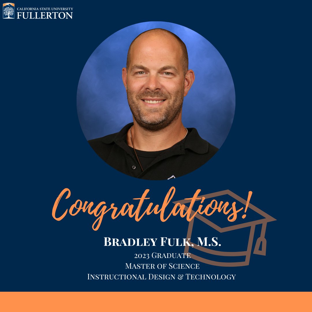 Congratulations on graduating!🎉

#MSIDT #CSUFGrad2023 #TitansReachHigher #instructionaldesign #educationaltechnology #AI #immersivetechnology