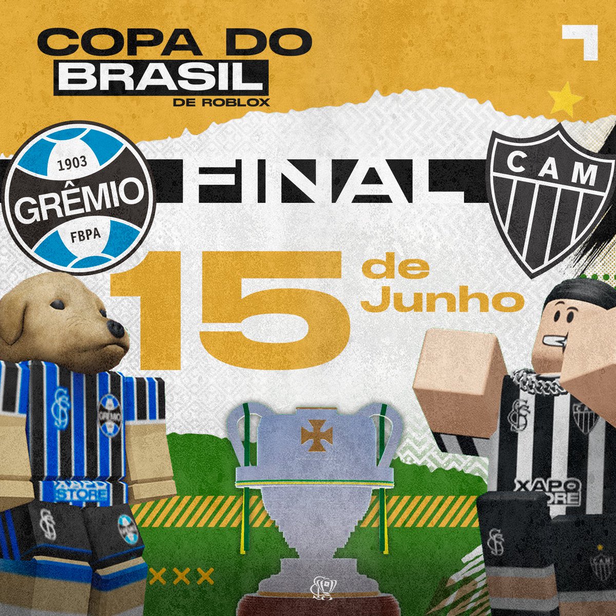 Copa Roblox 🏆 on X: 🔃 Substituição no Grêmio ⬇️Sai: Vinicin ⬆️ Entra:  Cachorrão  / X