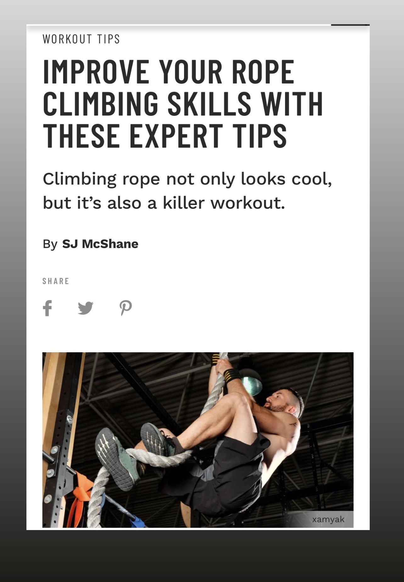 muscle_fitness on X: IMPROVE YOUR ROPE CLIMBING SKILLS WITH THESE EXPERT  TIPS Climbing rope not only looks cool, but it's also a killer workout. By  SJ McShane. Read article  #rope #ropeclimb #