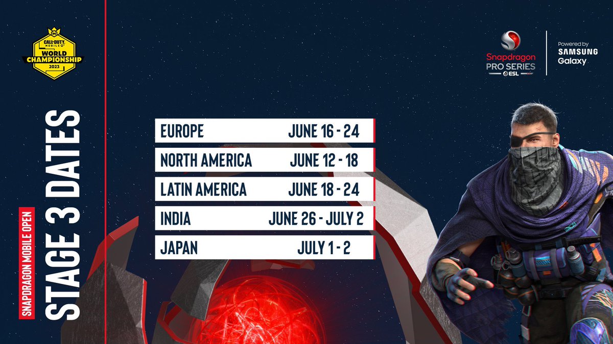 CoD Mobile Esports on Twitter "Official Stage 3 dates for all regions"
