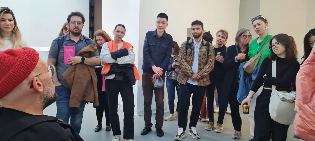 ericvanthoff's tweet photo. Very happy with the large international group that I guided today during @Amsterdam_Art week along top galleries! All artists who we met and enjoyed were stunning goed! From #RaquelvanHaver (NL) #FernandoSanchezCastillo (ESP) #RyanGander (UK) up to amazing #FrancescaMollet (UK)! https://t.co/G8mPKXj6x7