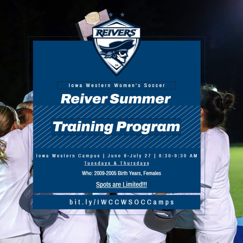 ReiverWSoccer's tweet photo. Have big goals for the upcoming season? Want to see first-hand how college national champions prepare? Prepare the Reiver Way! Join Coach Adam Sanchez as he guides you through his championship side’s individual summer training program. Details Below! #SailsUp #FutureReivers https://t.co/vVaU1OqREP