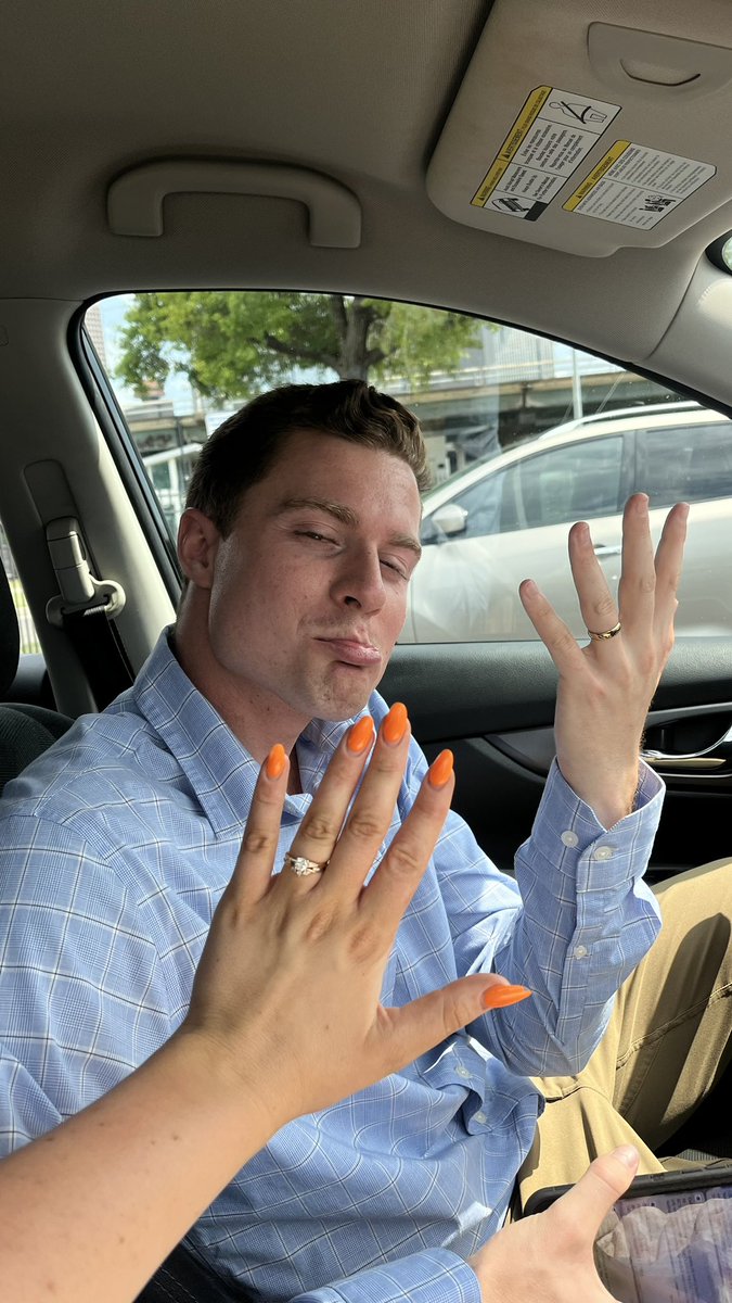 aubadamson's tweet photo. I have a confession….. I got married yesterday  🧡🤍 hehe party in 9 days!!!! https://t.co/ickTfiKjDO
