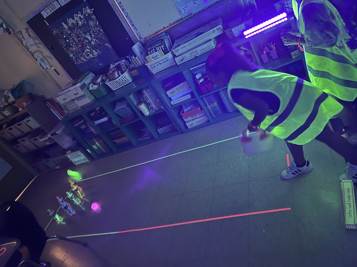 Dovermath's tweet photo. @AcademyStreetES  What an incredible day at Mrs. P and Mrs. B's Glow Day math centers! Students had a blast playing True or False Equation Ring Toss, What's the Number with Dice, and Place Value Bowling. Learning has never been this illuminating!#MathFun #GlowDay #EngagedLearners https://t.co/4MP76IvSr5