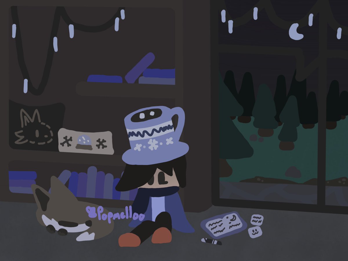 Popmelloo's tweet photo. I started this doodle a few months ago but then stopped abruptly. However, these past few days I picked it back up and decided to finish it. I honestly love how it turned out! https://t.co/zcgs7Jon9N