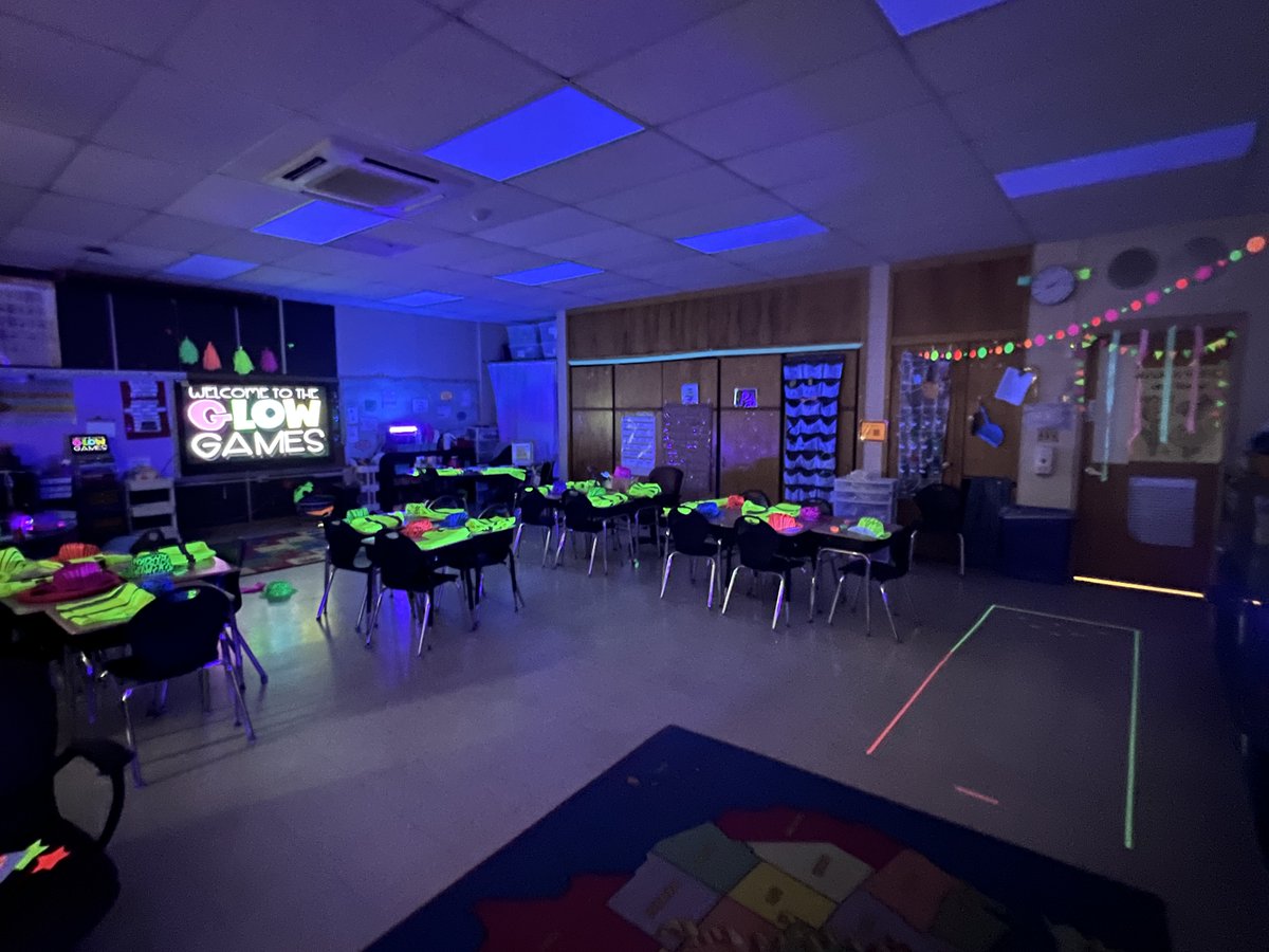 Dovermath's tweet photo. @AcademyStreetES  What an incredible day at Mrs. P and Mrs. B's Glow Day math centers! Students had a blast playing True or False Equation Ring Toss, What's the Number with Dice, and Place Value Bowling. Learning has never been this illuminating!#MathFun #GlowDay #EngagedLearners https://t.co/4MP76IvSr5