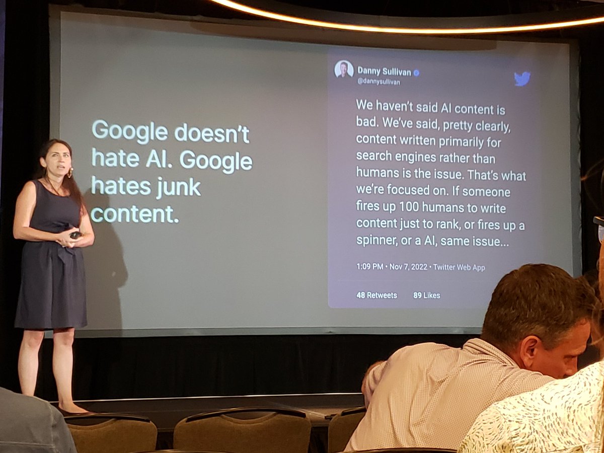 proresource's tweet photo. "The hottest job in the AI era isn't prompt engineer, it's editor." Love this! Thanks, @meghkeaney #saastockusa https://t.co/kaqnqoqZTj