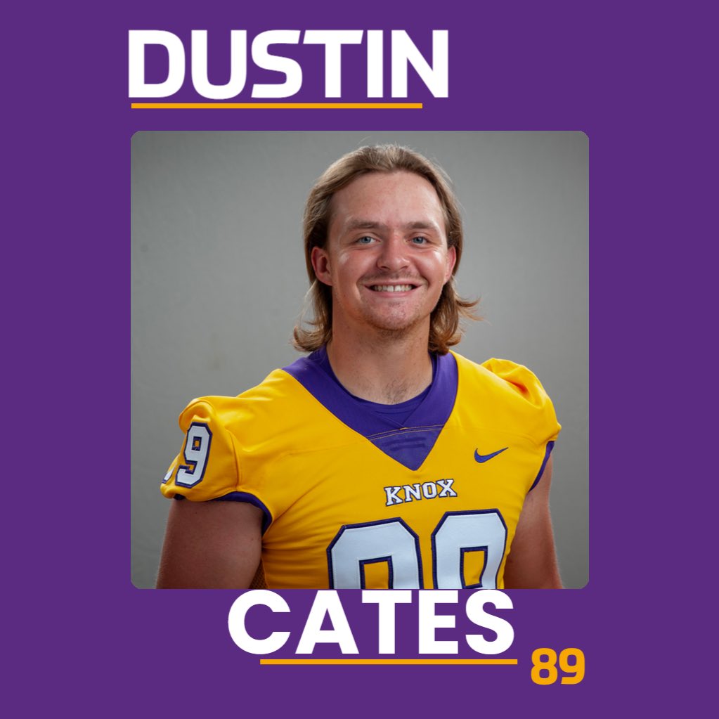 FB_KnoxCollege's tweet photo. We want to celebrate graduating football player, Dustin Cates. We know they will do great in their future endeavors! #KnoxGrad

#FireFootball | #FireFamily | #AEE https://t.co/OlIPxRTW6g