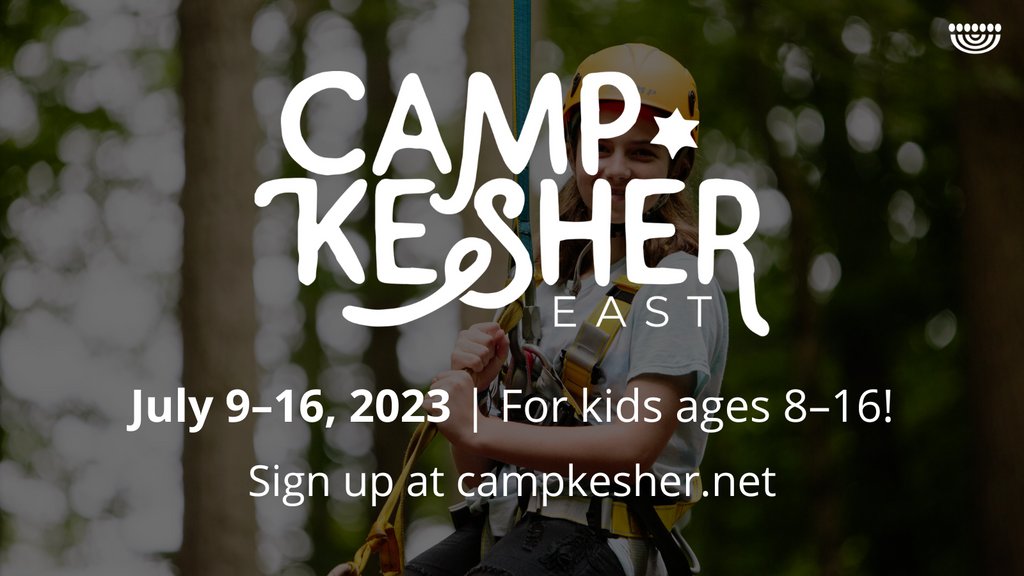 Join us this summer at Camp Kesher East! Learn more: bit.ly/3qlSWnn

#ChosenPeople #CampKesher
