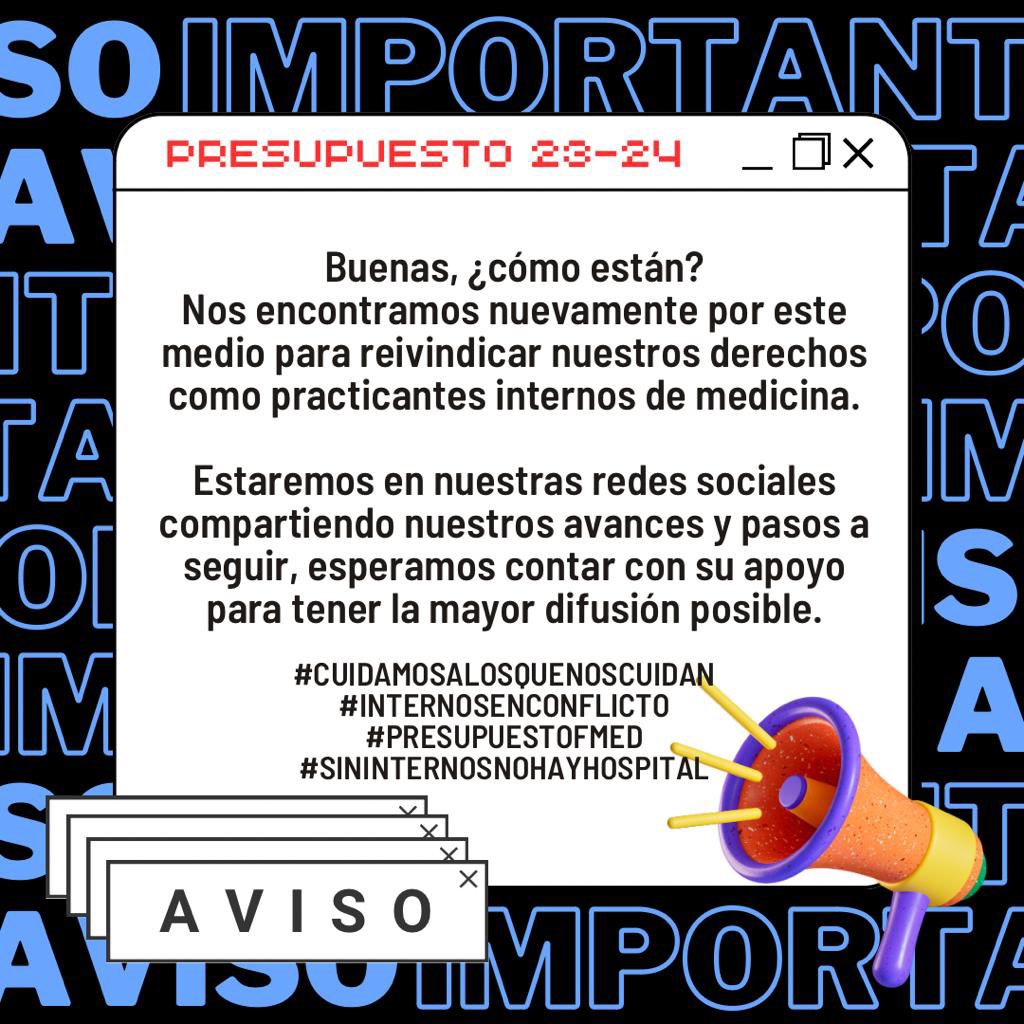 PresupuestoF's tweet photo. Buenas! ¿Cómo están?

Los internos seguimos luchando por un presupuesto para todos 📢🏥

#cuidemosalosquenoscuidan #internosenconflicto #presupuestofmed #sininternosnohayhospital https://t.co/sG03vnFfpU
