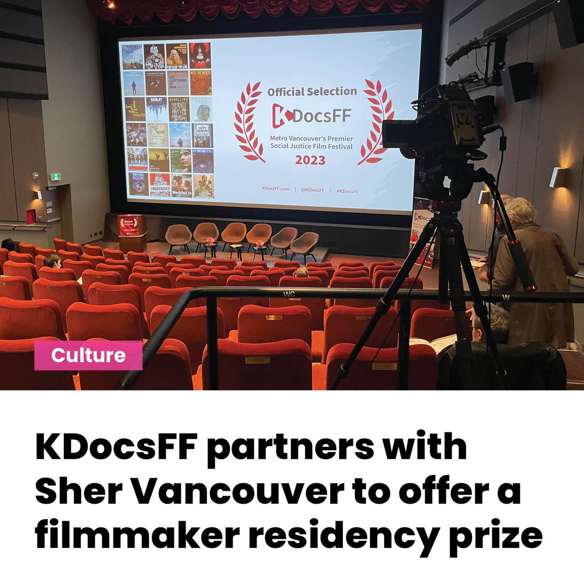 Runnermag's tweet image. #CULTURE: KDocsFF partners with Sher Vancouver to offer a filmmaker residency prize

The Emerging Filmmaker Residency Prize provides access to a workspace, equipment, and consultations

#KDocsFF #SherVancouver #filmmaker #prize
ow.ly/jJ0s50OEybM
