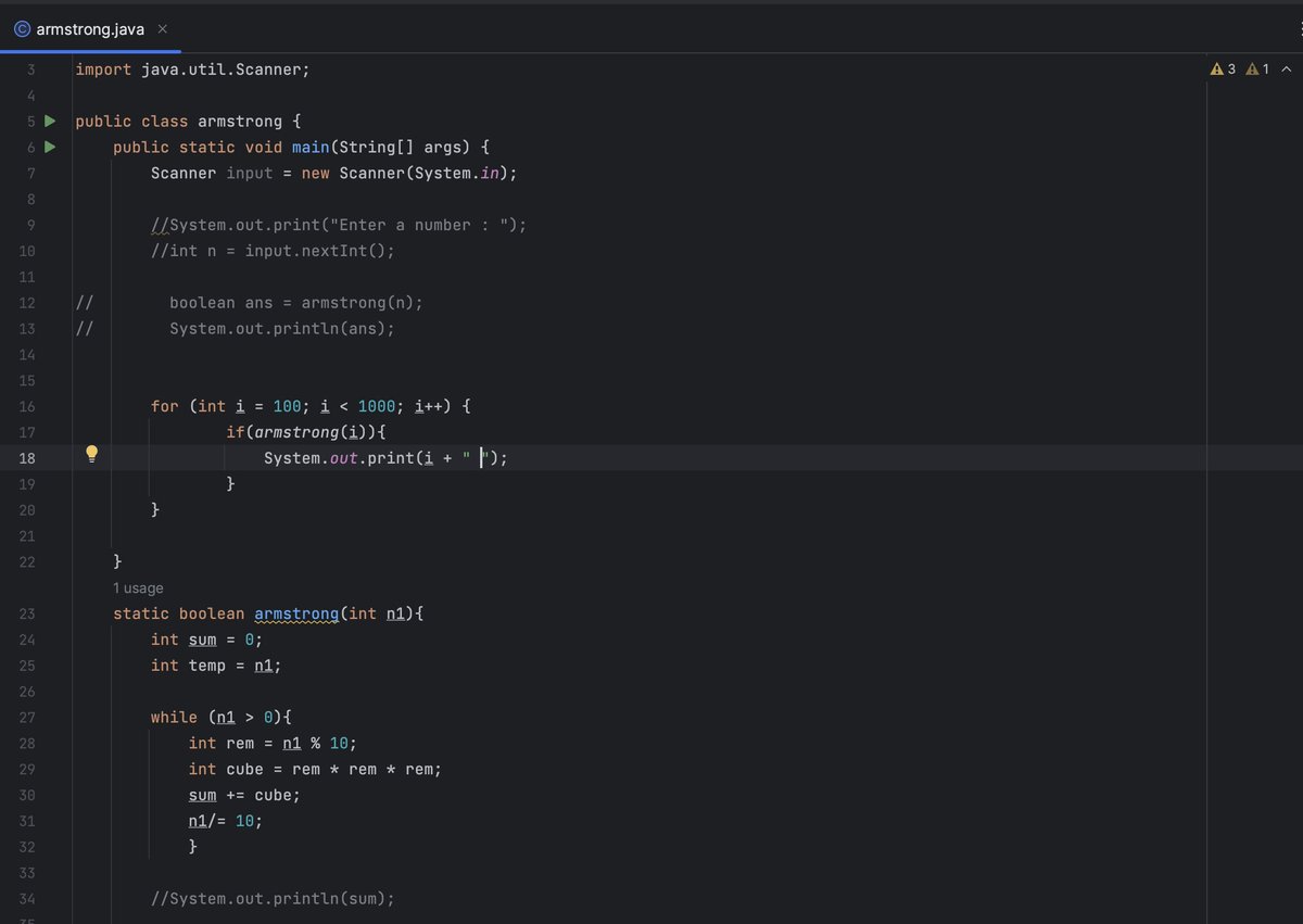 R4wgD7's tweet image. #100DaysOfCode 
#JavaWithDSA
@kunalstwt 
Today learnt about :
1) Variable length arguments (VarArgs)
2) Function overloading
3) Call by Value
4) Call by Value of the reference variable
solved 2 question based on
1) Prime Numbers
2) Armstrong Numbers