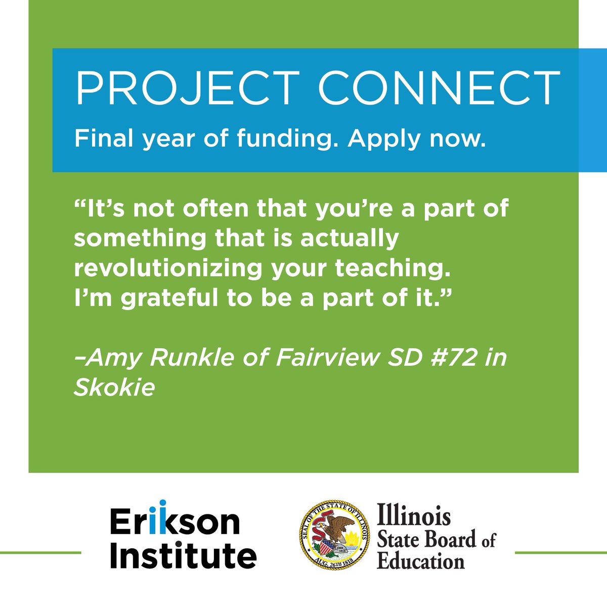 Don’t miss the opportunity to expand your career through #ProjectConnect. Project Connect, a state-funded professional development for kindergarten teachers, is still taking applications for the 2023-2024 school year. Learn more and apply today: bit.ly/427lDl0