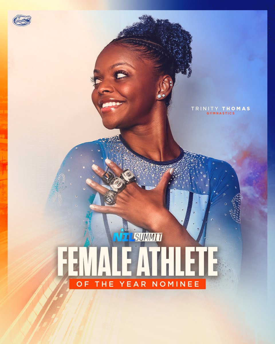 Gators Gymnastics (@gatorsgym) on Twitter photo Watch tonight's NIL Summit Awards show via Brinx.TV (7pmET start)
๐ <a href="/Gym_Trin/">Trinity Thomas</a> among finalists for Female Athlete of the Year!
Good luck Trin!
#GoGators | ๐๐คธโโ๏ธ Watch tonight's NIL Summit Awards show via Brinx.TV (7pmET start)
๐ <a href="/Gym_Trin/">Trinity Thomas</a> among finalists for Female Athlete of the Year!
Good luck Trin!
#GoGators | ๐๐คธโโ๏ธ