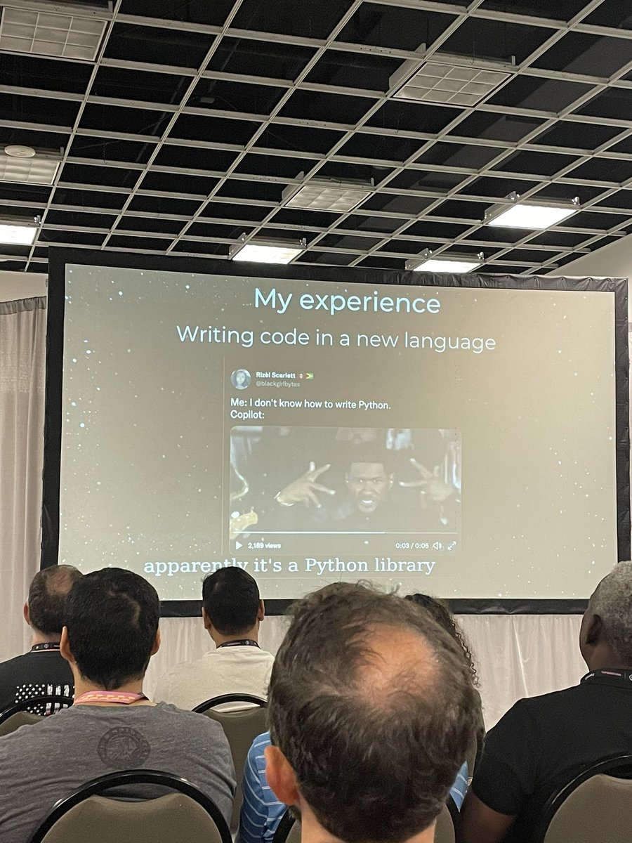 Staceyluvstech's tweet image. #RenderATL23 Day 2 first talk of the day was with @blackgirlbytes talking about #copilot Great talk! Looking forward to using Copilot to help translate my code into other languages. #atlantatechweek