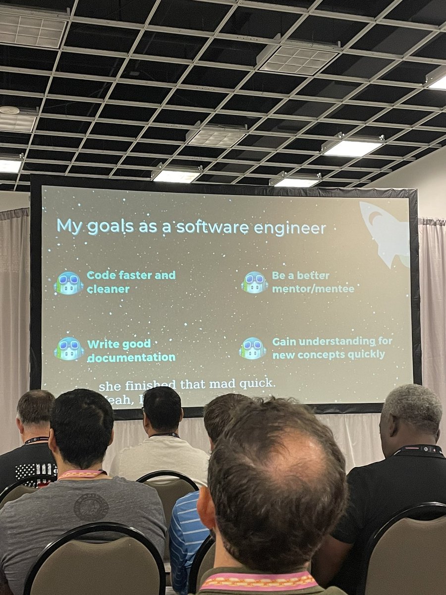 Staceyluvstech's tweet image. #RenderATL23 Day 2 first talk of the day was with @blackgirlbytes talking about #copilot Great talk! Looking forward to using Copilot to help translate my code into other languages. #atlantatechweek