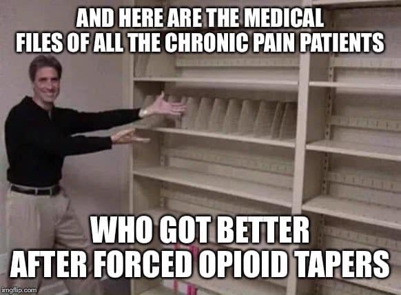 This is reality.
So many have fallen through the abysmal 'cracks' due to failed/deadly policies enacted to address the so called '#opioidcrisis'.
Tens of millions, no longer part of the 'statistics', no longer receiving care, or worse, no longer alive.
#ChronicPain #BurdenOfPain