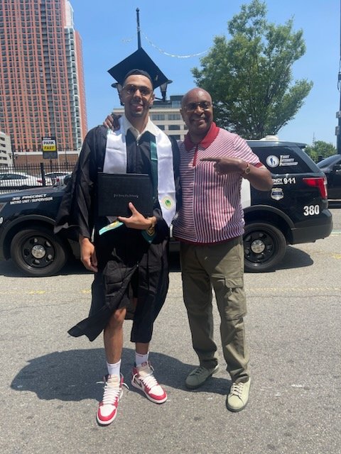 Congratulations to our guy Kayton Darley on getting his degree! #njcu #njcumensbasketball #jerseycitysteam #knightup #businessisfinished