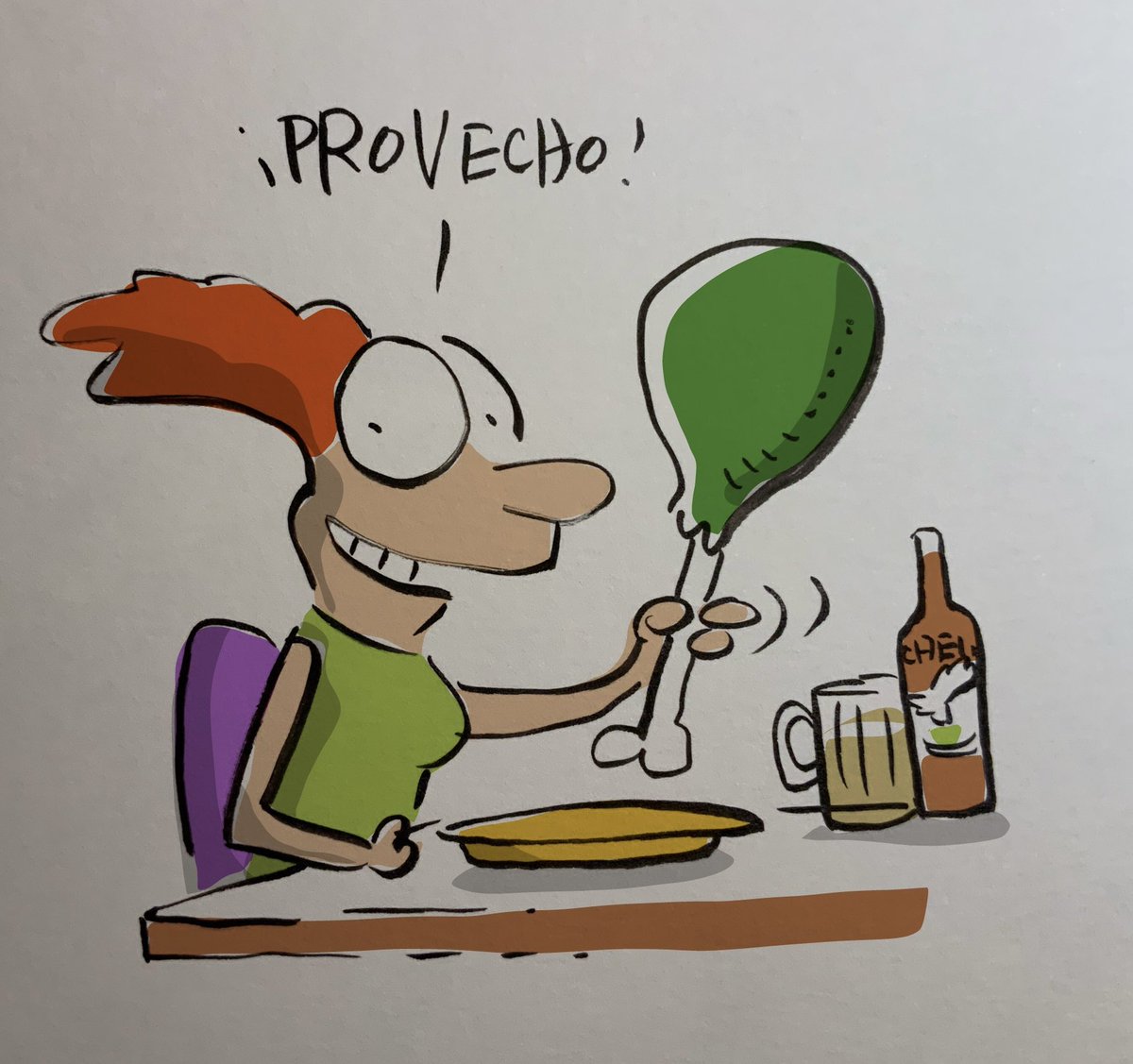 A todos los fans de Chelita, saludos desde su camerino…