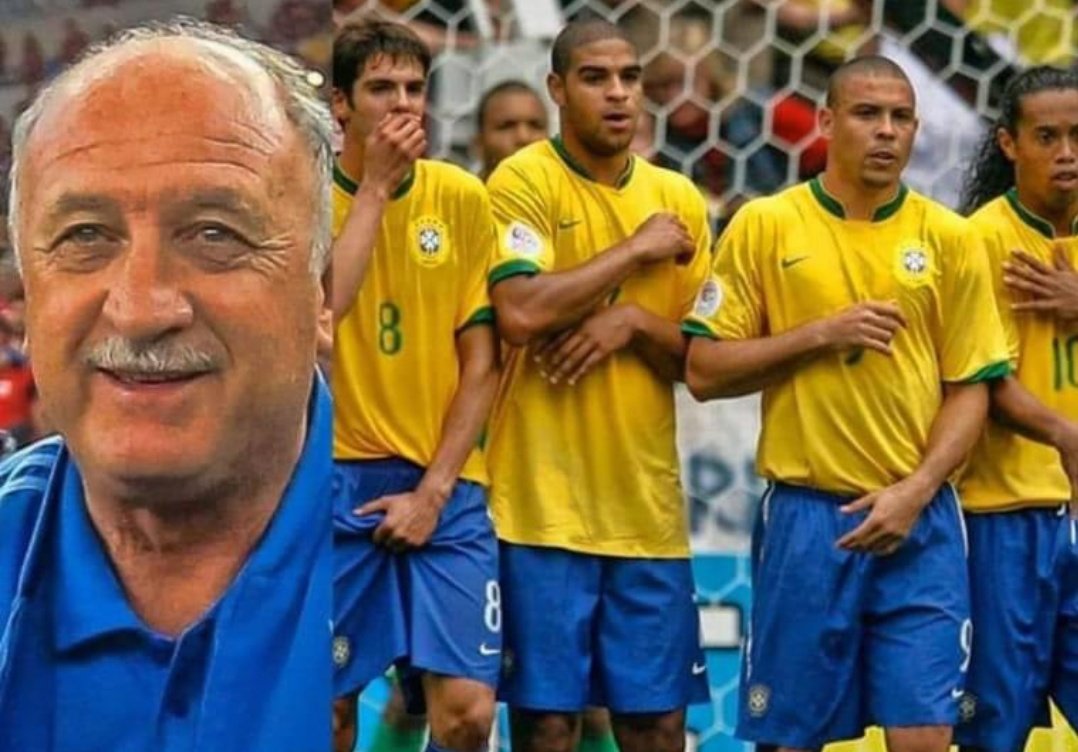 LUIS FELIPE SCOLARI: ''Um dia entrei no vestiário para falar sobre tática, mas quando eu vi Ronaldo, Ronaldinho, Kaká, Adriano, Roberto Carlos e Cafú na minha frente, eu disse a eles: 'Saiam, joguem e sejam vocês mesmos avisarei se eu fizer alguma alteração'