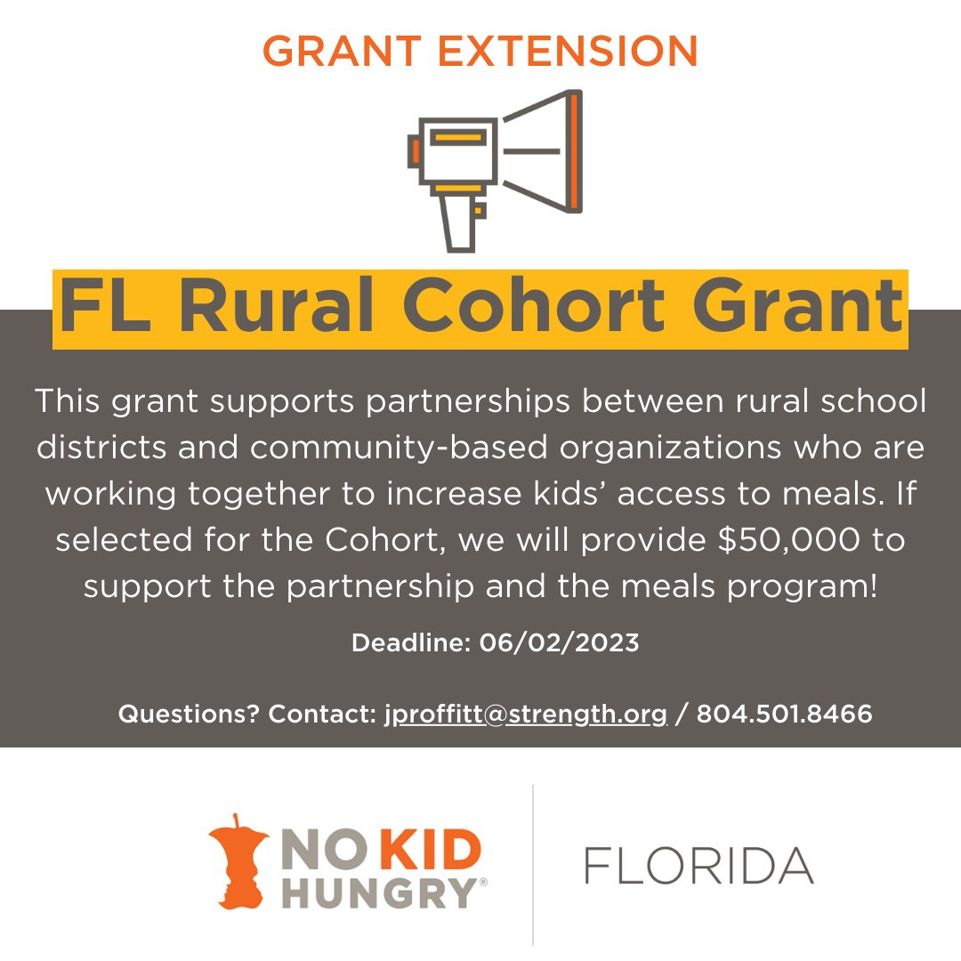 No Kid Hungry Florida (@nokidhungryfl) on Twitter photo š¢ Last day to apply for our Florida Rural Cohort! APPLY HEREā”ļø state.nokidhungry.org/florida/florid⦠š¢ Last day to apply for our Florida Rural Cohort! APPLY HEREā”ļø state.nokidhungry.org/florida/floridā¦