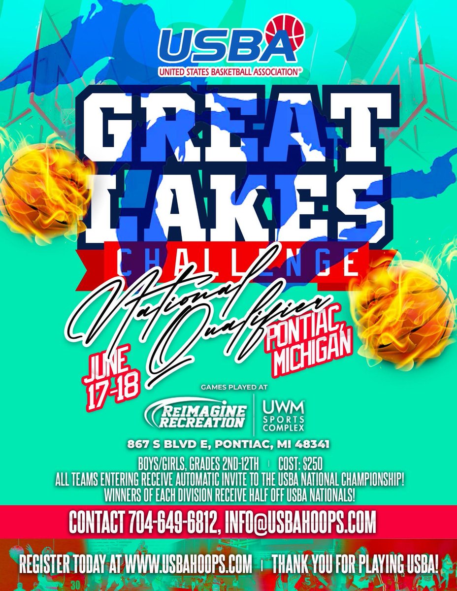 CoachPalmer12's tweet photo. USBA has partner with the Ladyballerz in hosting a "National Qualifier Tournament" @ UWM-SPORTS Complex in Pontiac, MI on June 17th and 18th. All teams who enter automatically receive invite to the National Tournament in Charleston, SC  https://t.co/y4PSD5oqM9 to sign up! https://t.co/YMlYeqcemg