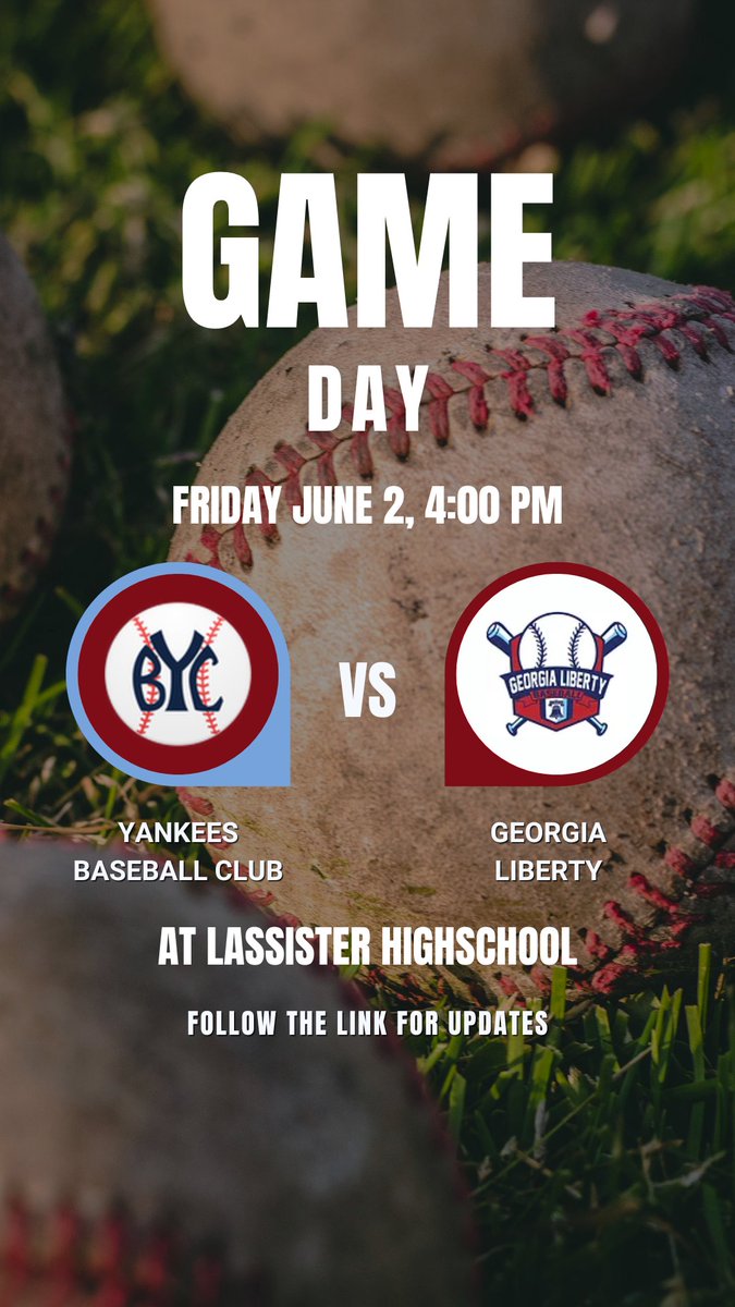 #GameDay today! We're heading into Game 2 today at Lassiter HS. Yesterday we had a solid win... let's keep the momentum going 💪perfectgame.org/Events/Default… @YankeesBSBClub @Yankees_16U