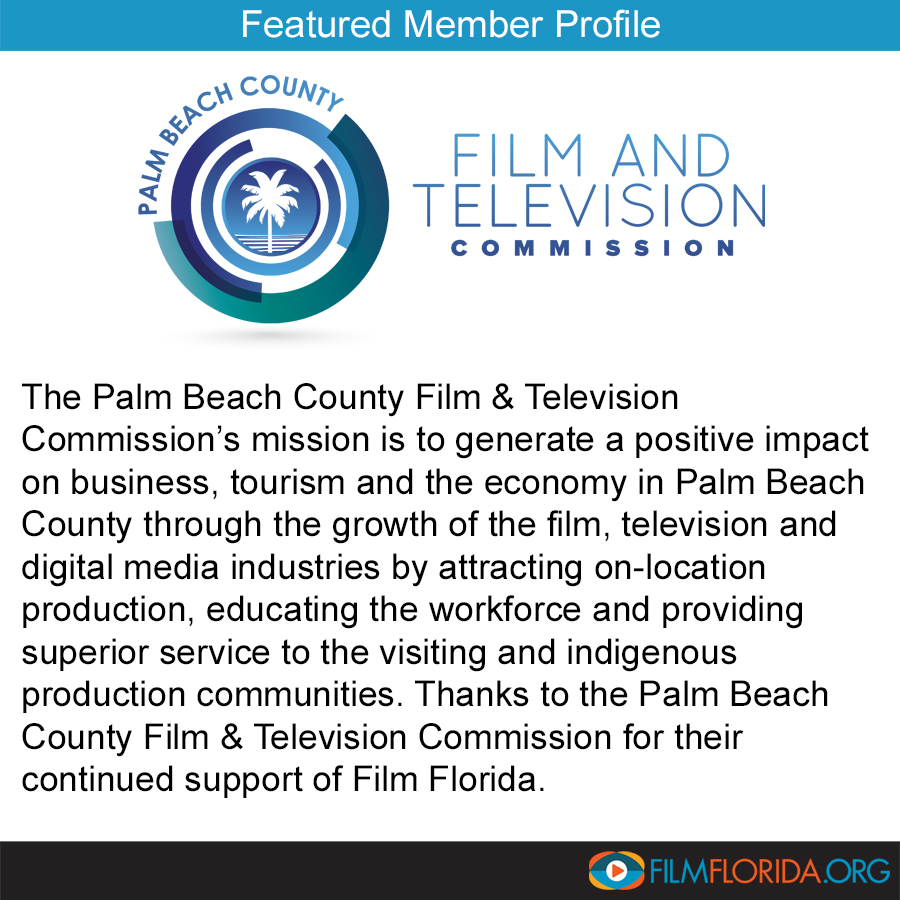 Featured Member Profile: Thanks to the Palm Beach County Film & Television Commission for their continued support of Film Florida. @PBCFilmandTV 

Learn more about them at buff.ly/2HaB2aP