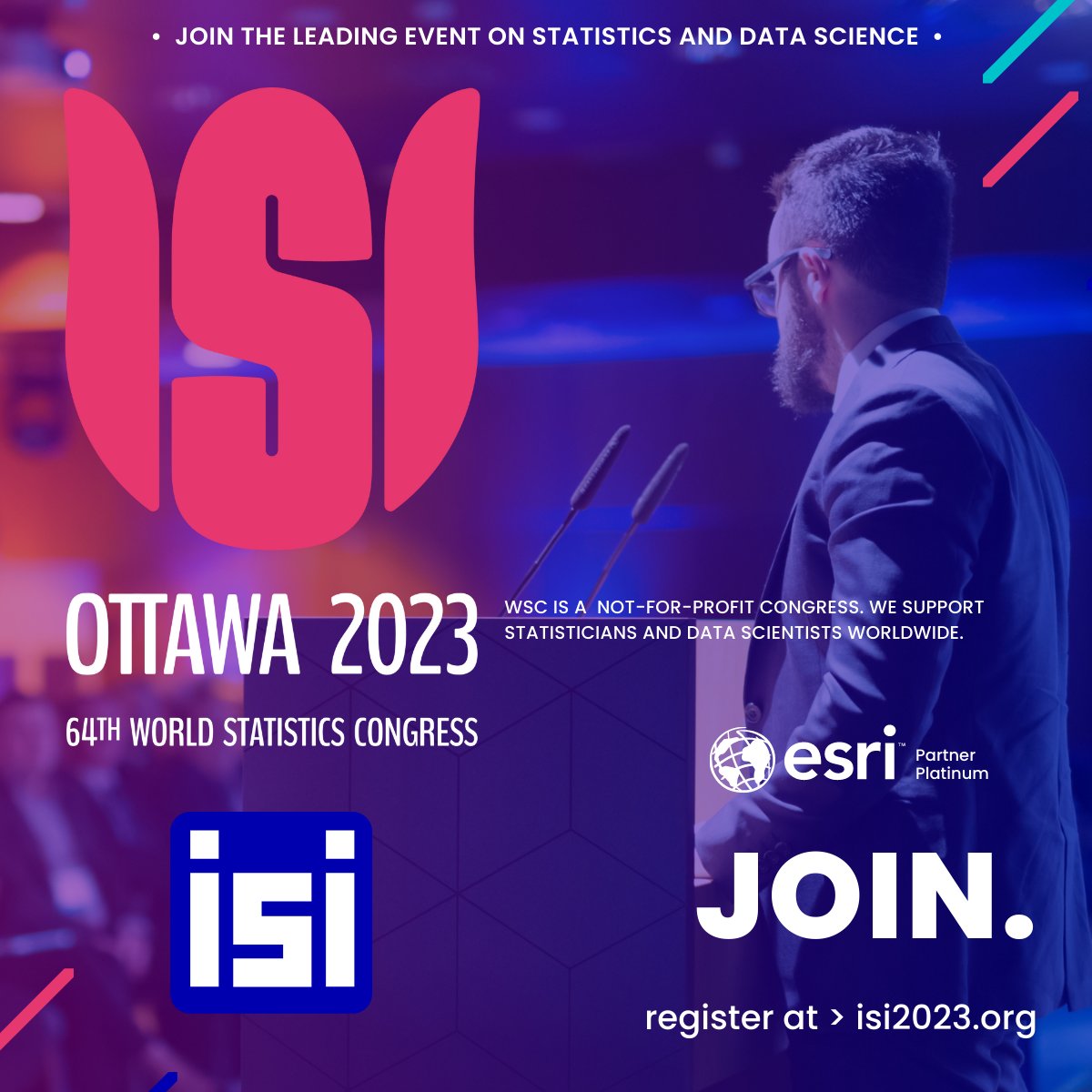 ISI WSC (@isi_wsc) on Twitter photo Come to the World Statistics Congress 2023, the international leading scientific congress on Statistics & Data Science. #Canada
Register at: isi2023.org
Save the date: 16-20 July 2023
<a href="/Esri/">Esri</a> <a href="/royalsociety/">The Royal Society</a> @DiegoKuonen <a href="/CdnPressNews/">The Canadian Press News</a> <a href="/CBCAlerts/">CBC News Alerts</a> <a href="/EdTubb/">Ed Tubb</a> <a href="/TorontoStar/">Toronto Star</a> Come to the World Statistics Congress 2023, the international leading scientific congress on Statistics & Data Science. #Canada
Register at: isi2023.org
Save the date: 16-20 July 2023
<a href="/Esri/">Esri</a> <a href="/royalsociety/">The Royal Society</a> @DiegoKuonen <a href="/CdnPressNews/">The Canadian Press News</a> <a href="/CBCAlerts/">CBC News Alerts</a> <a href="/EdTubb/">Ed Tubb</a> <a href="/TorontoStar/">Toronto Star</a>