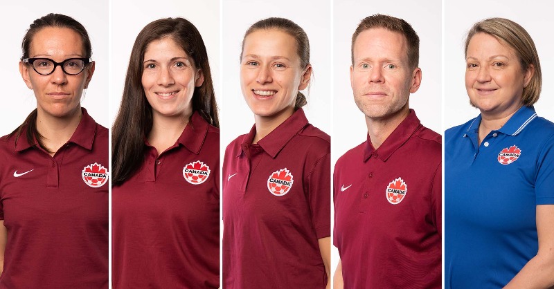 CanadaSoccerPR's tweet photo. Five Canada Soccer Referees to make their way to the upcoming FIFA Women’s World Cup Australia/New Zealand 2023™ 🍁

Marie-Soleil Beaudoin, Chantal Boudreau, Myriam Marcotte, Drew Fischer, and Carol-Anne Chénard were selected as match officials for the upcoming  World Cup.