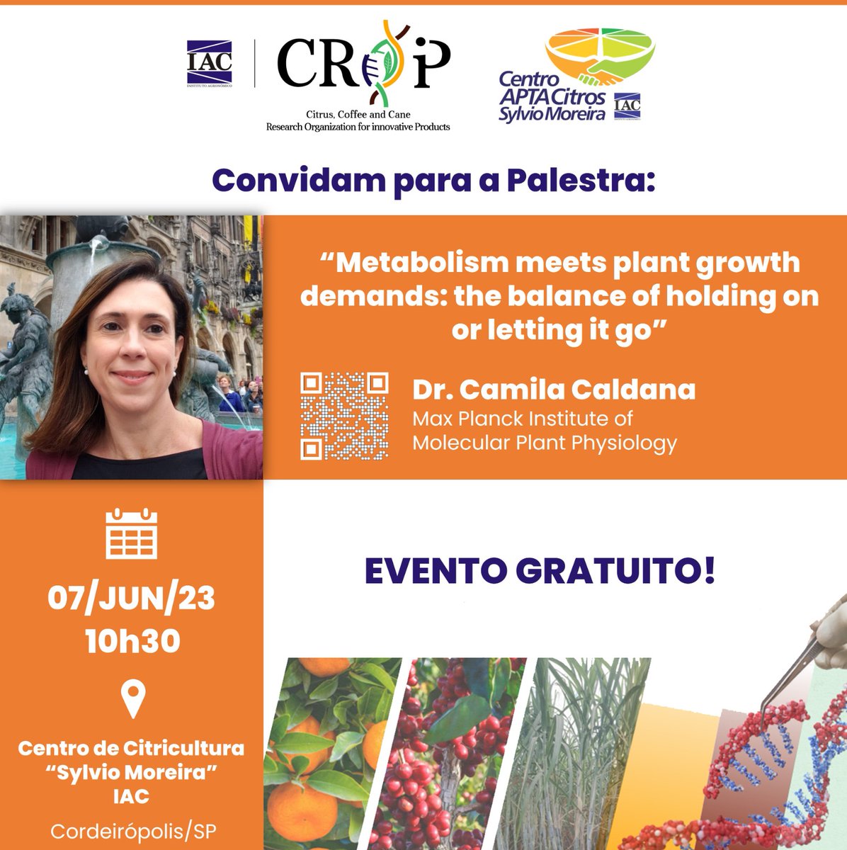 Next Wednesday, I will be giving an overview of our research within the frame of IAC-CROP in Cordeiropolis
 Super happy to visit again the place where my career has started!