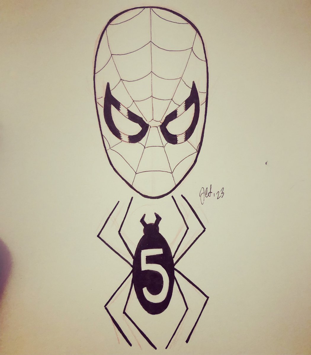 Spider-Man (Fantastic 5) Sketch! @marvel #peterparker #spiderman #marvel comics #comicbooks #drawings #art #myart #fantasticfive #jchristopherschmidt #illustrator #illustration #penandink #comicartist #drawing #sketch