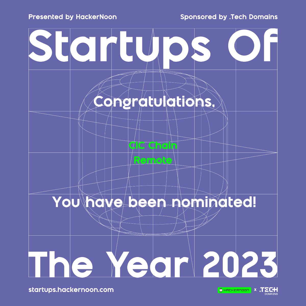 Great news, CIC Chain was nominated in the Startups of the year on @Hackernoon, sponsored by <a href="/dottechdomains/">.TECH domains</a>!

You can vote for $CIC or view any of the competition via this link: hackernoon.com/startups/earth…

Just search 'CIC Chain' at the top of the list #awardnominee