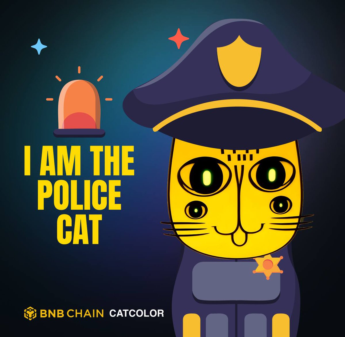 CatColorToken's tweet image. I am the best police cat there is, I am ready. @elonmusk 

#catcolor #Elon
