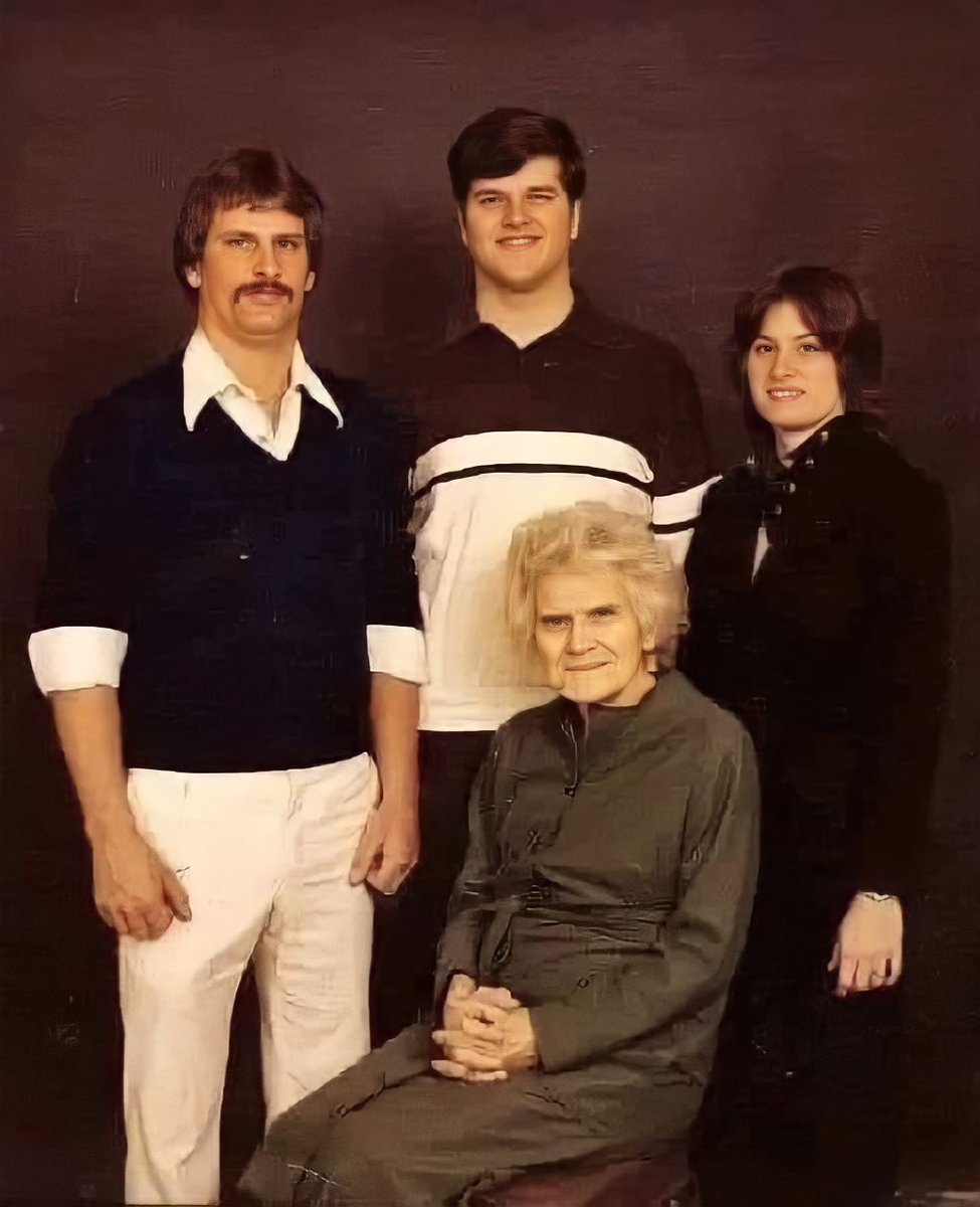 CalltoActivism's tweet photo. “My Mother stole from my Grandmother who was raising all three of her children.We were 5, 4 and 1 year old when my Mother decided she didn’t want us. 

My bio parents were awarded a divorce and because my Grandmother didn’t want us in Foster care she took us to raise at 73 yrs of age. 

The Judge asked her if she could maintain a home for us and she said she could. My bio parents were to pay a certain amount to my Grandmother but she never received anything.

My Grandmother wanted to move us from in the city to out in the country so we left Texas and moved to Arkansas. As she was getting things in order she went by the bank to get the money from Savings Accounts she had made for each one of us. There was nothing left. My Mother had closed out the accounts and took all the money. 

This happened in the ’60s and I assume that is why she was able to do it. I know today she would never be able to close them out. 

My Grandmother was hurt. We three children were hurt. Yet, in the end it was my Mother who hurt.She never got to watch the football games my brother played in nor hear the band concerts my other brother played. She never was able to listen to the piano recitals I played in. She wasn’t at my wedding nor was she there when my two daughters were born. She never got to meet her grandchildren. All by her choice.

My Grandmother was the one we loved and honored until the day she died. She lived to be 97 and losing her was the hardest day of my life. We had engraved on her headstone, “Forever in our hearts” and that was the way we’ve continued to feel. She was our angel.I wanted to enclose a picture of us and my Grandmother the last time we were all together.

She was in her early 90s and we three all were adults. That was many years ago but her teachings and love last forever.” -Shannon R.