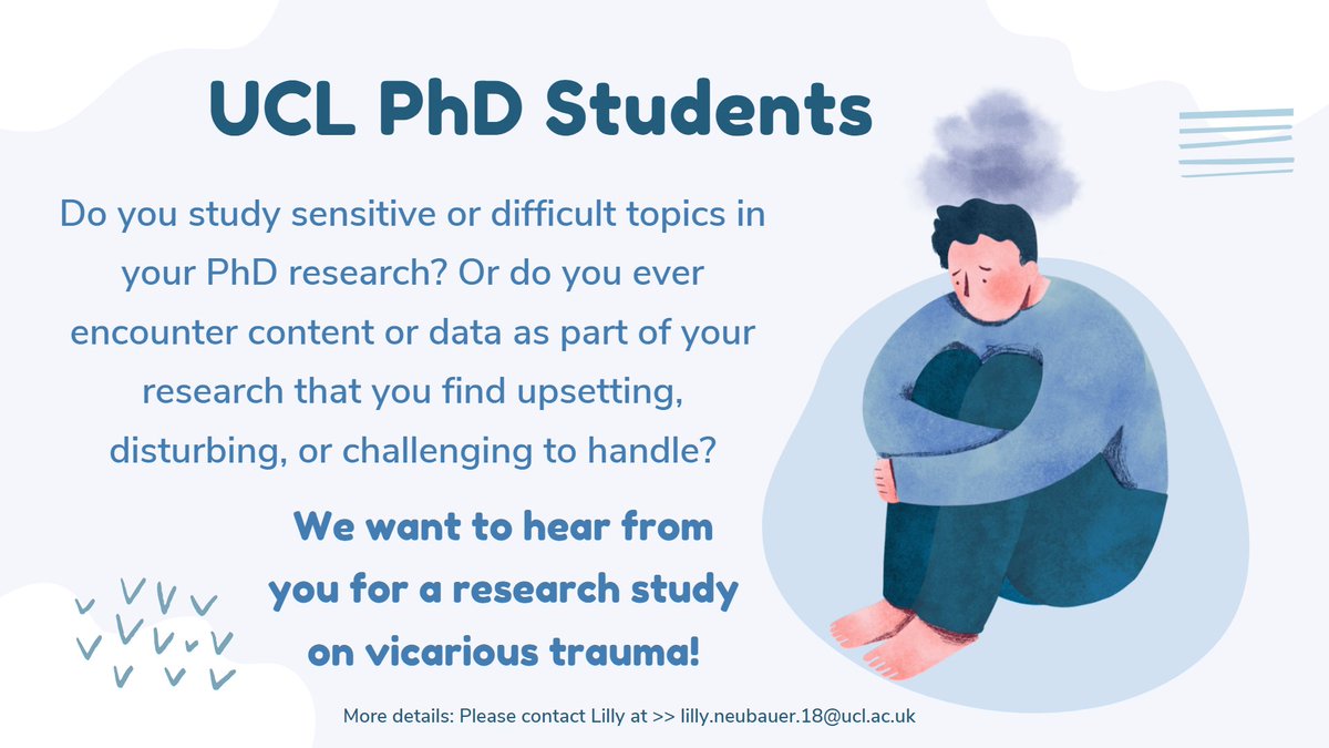 🔷 We are recruiting <a href="/ucl/">UCL</a> #PhD students (from any discipline &amp; department) who work on difficult or #distressing topics for a new #study about the psychological impact of #sensitive #research topics🔷

🟦Interested? ➡️ Please fill out the form: forms.office.com/pages/response…