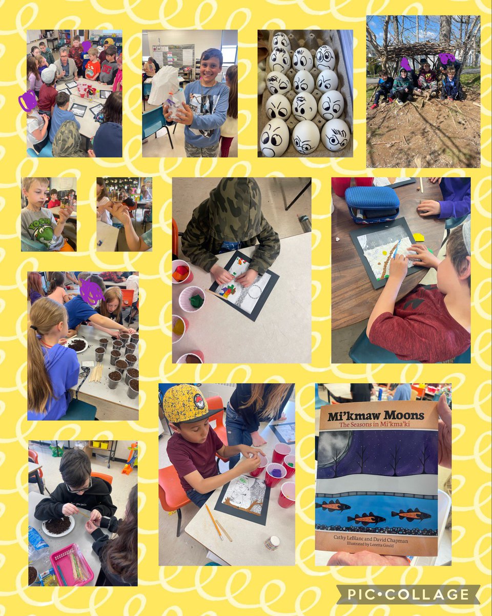 We’ve had an exciting few weeks in 3W. We finished our structures unit with an egg drop challenge with our buddies. We started investigating plants and soils and had a visit from our art teacher Mr. West, who taught us how to paint Mi’kmaq art with clay like Barbara Reid.