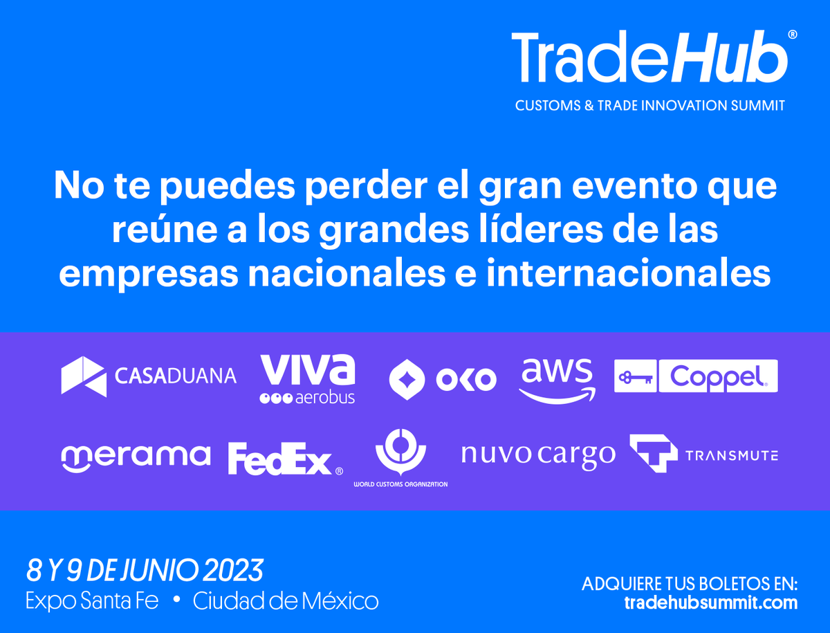 CAAAREM's tweet photo. Acelerar y simplificar la conexión de México al mundo digital para generar oportunidades, progreso y prosperidad son temas importantes para crecer, conoce más en los diferentes paneles de #TradeHubSummit 🌐🇲🇽🔝
¡ADQUIERE TU BOLETO HOY MISMO!
📲https://t.co/r2kiqKfdC2 https://t.co/lyhYGDRpRh